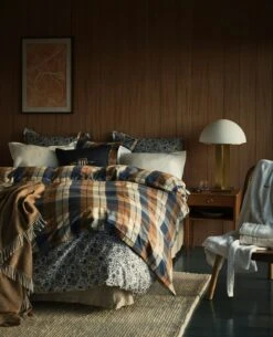 Flannel Ruudullinen Pussilakana Tummansininen, 150x210 Cm -Mille Notty gant home flannel check single duvet 150x210 deep blue 3