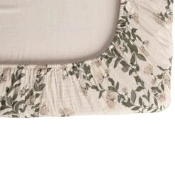 Uutuudet -Mille Notty garbo friends honeysuckle muslin muotoonommeltu lakana 1 3