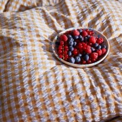 Juna Bæk&Bølge Vuodevaatteet 140x200 + 50x70 Cm, Hiekanväriset / Vaaleansiniset -Mille Notty juna bkblge vuodevaatteet 22