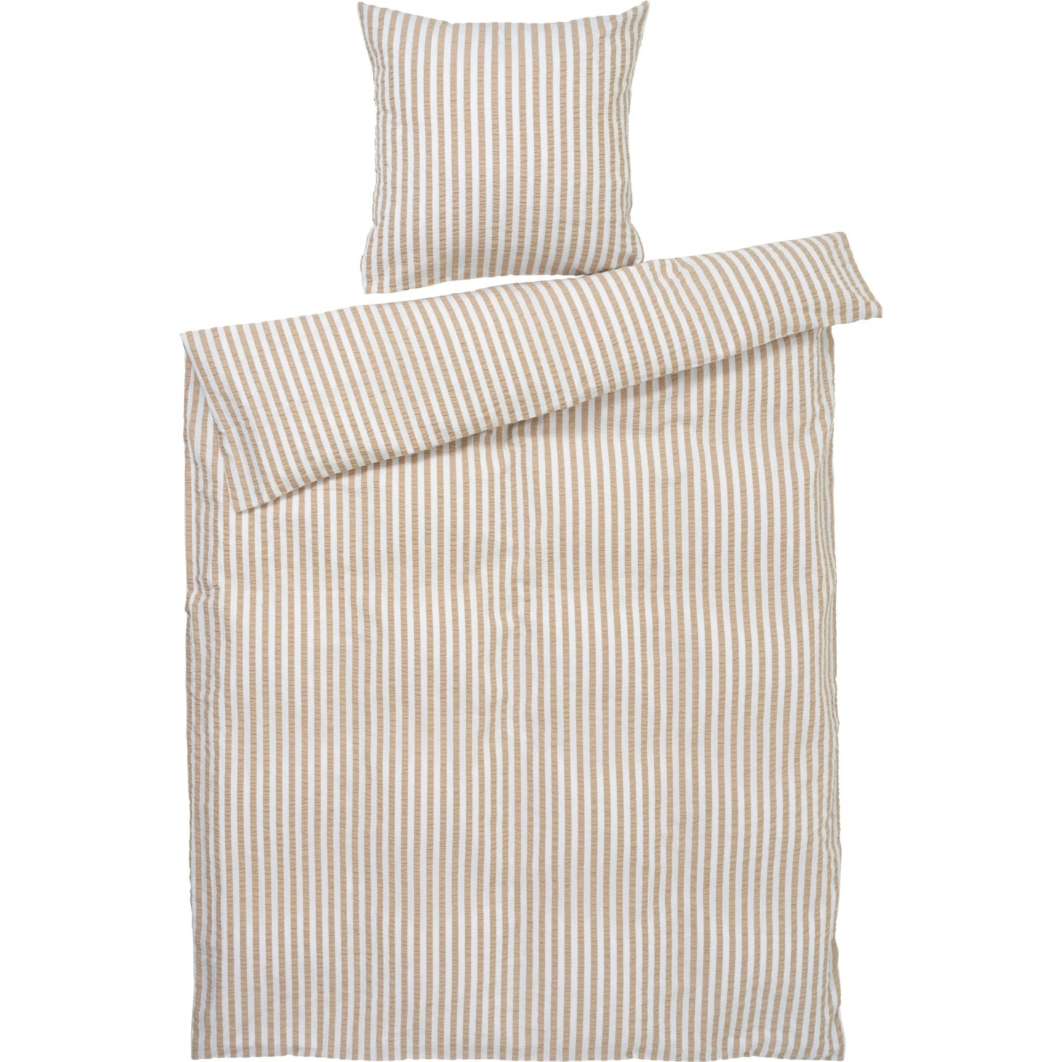 Juna Bæk & Bølge Lines Vuodevaatteet 140x200 Cm, Sand / Valkoinen 3 Juna Bæk & Bølge Lines Vuodevaatteet 140x200 Cm, Sand / Valkoinen