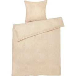 Juna Monochrome Lines Vuodevaatteet 150x210 + 50x60 Cm, Keltaiset