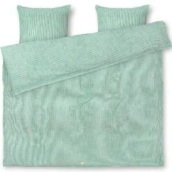 Juna Monochrome Lines Pussilakanasetti 200x220 + 60x63 Cm, Vihreä