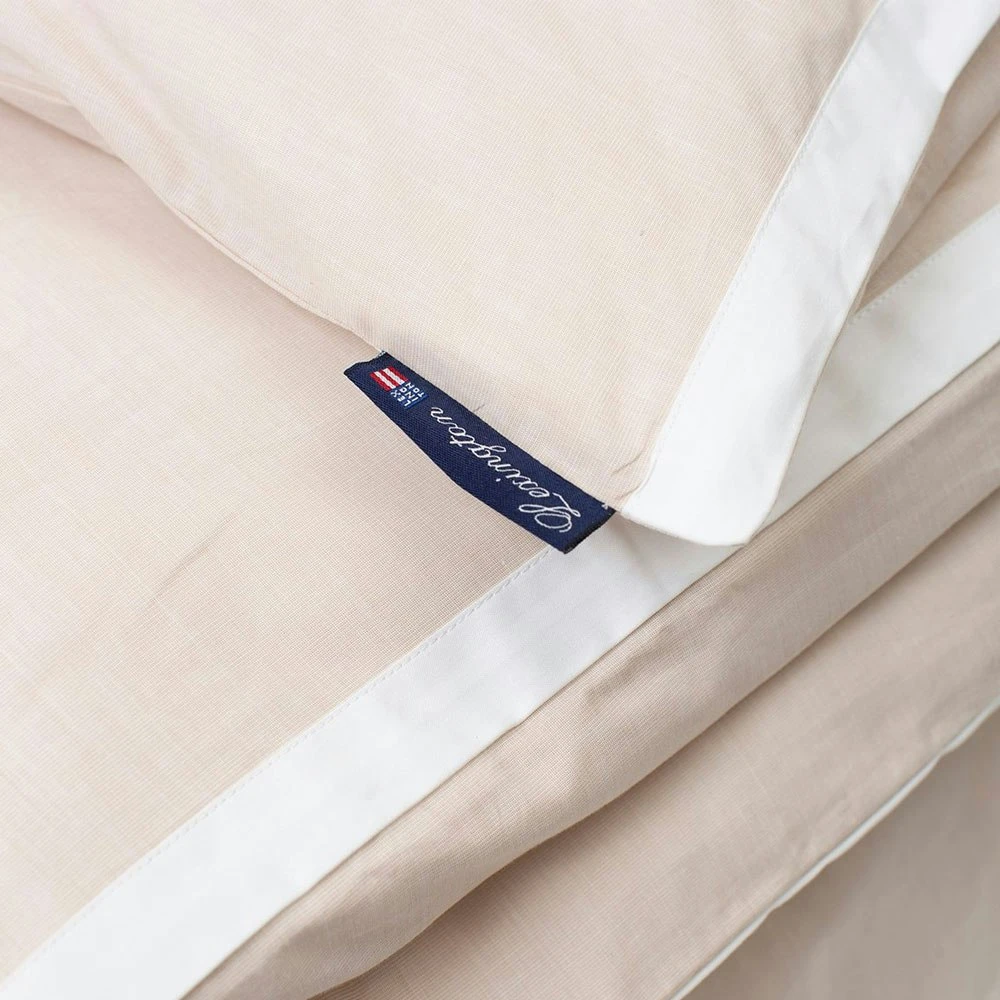 Lexington Seersucker Pussilakana Beige / Valkoinen 150x210 Cm 4 Lexington Seersucker Pussilakana Beige / Valkoinen 150x210 Cm - Image 2