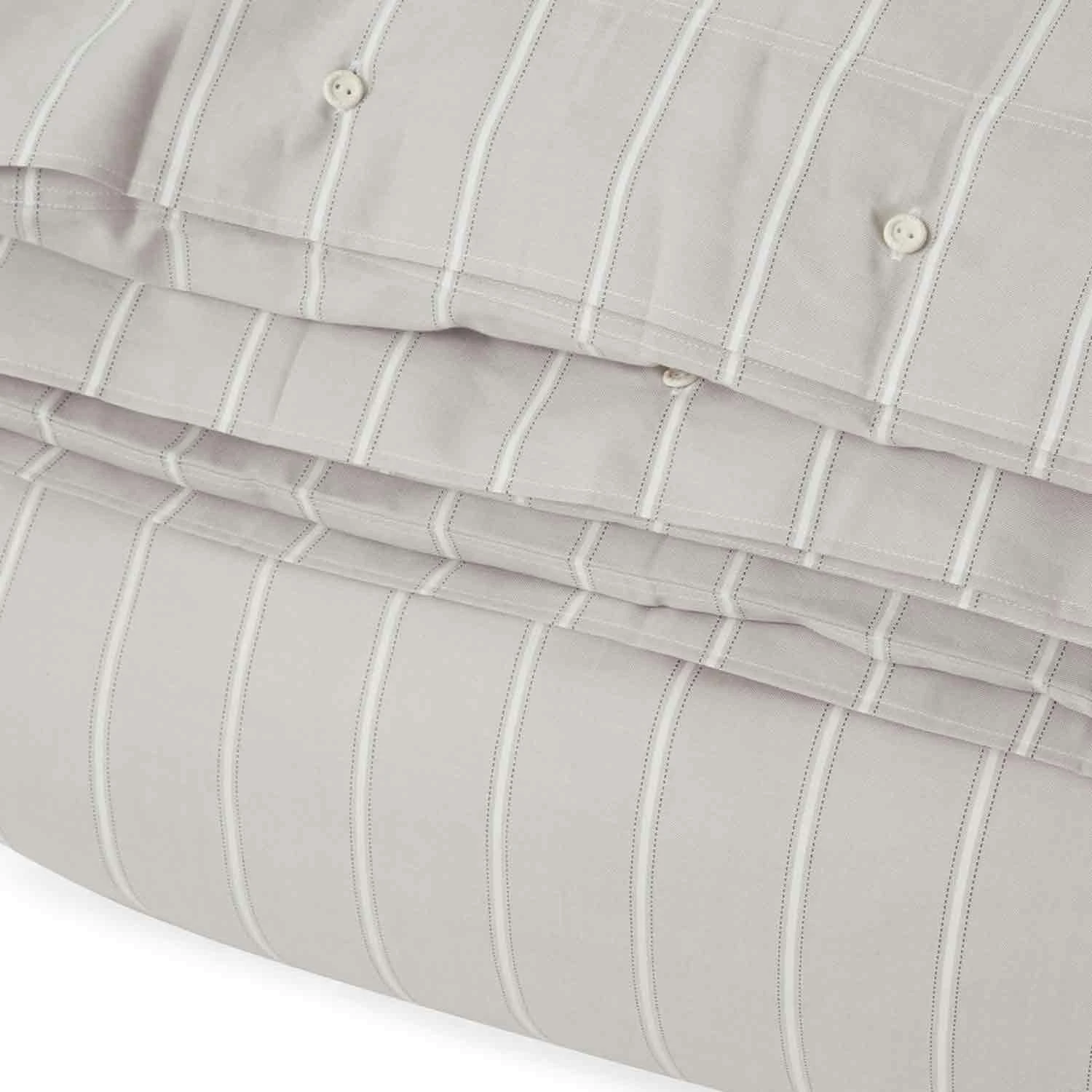 Lexington Striped Lyocell/Cotton Pussilakana Harmaa/Valkoinen, 220x220 Cm 5 Lexington Striped Lyocell/Cotton Pussilakana Harmaa/Valkoinen, 220x220 Cm - Image 3