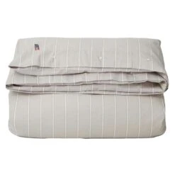 Lexington Striped Lyocell/Cotton Pussilakana Harmaa/Valkoinen, 220x220 Cm