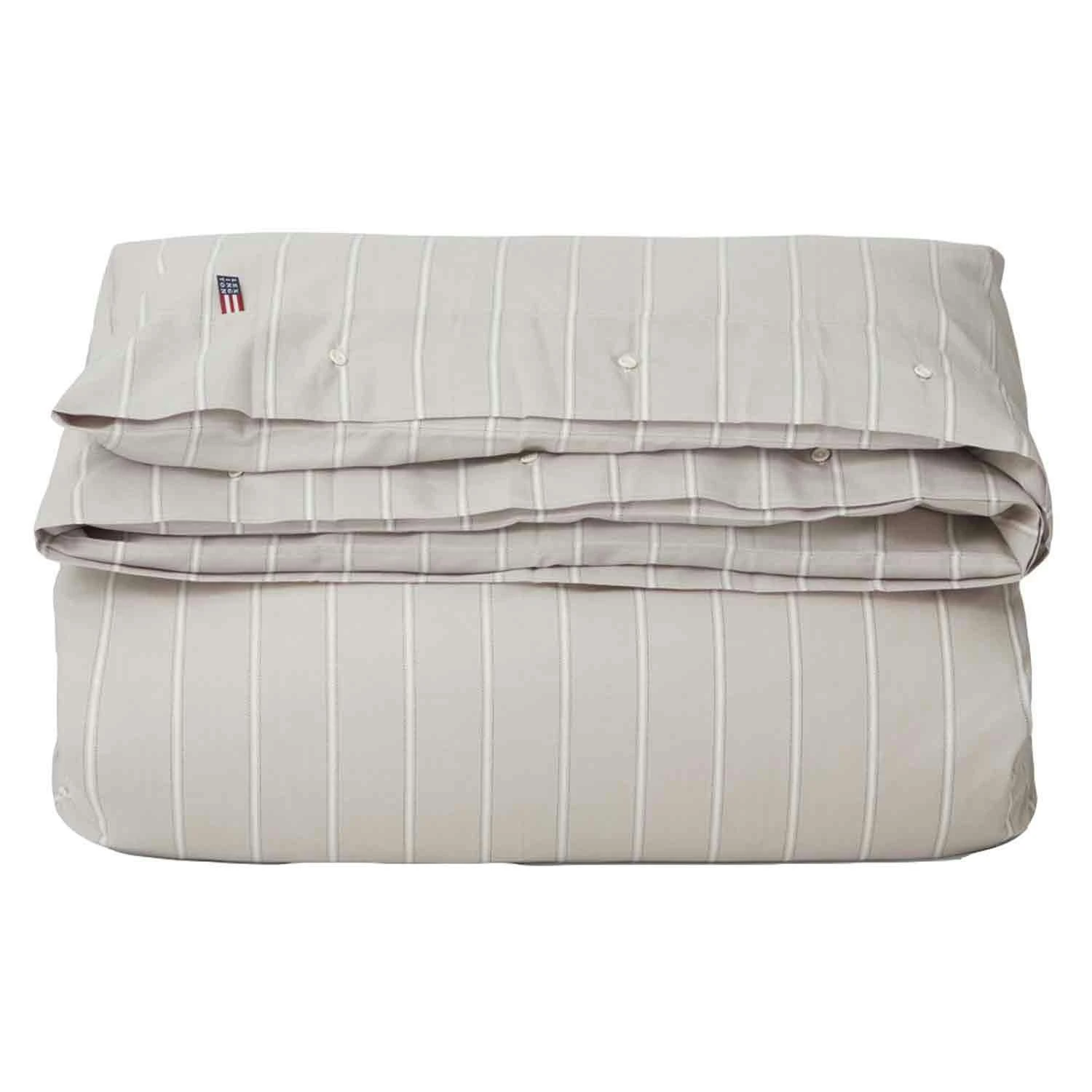 Lexington Striped Lyocell/Cotton Pussilakana Harmaa/Valkoinen, 220x220 Cm 3 Lexington Striped Lyocell/Cotton Pussilakana Harmaa/Valkoinen, 220x220 Cm