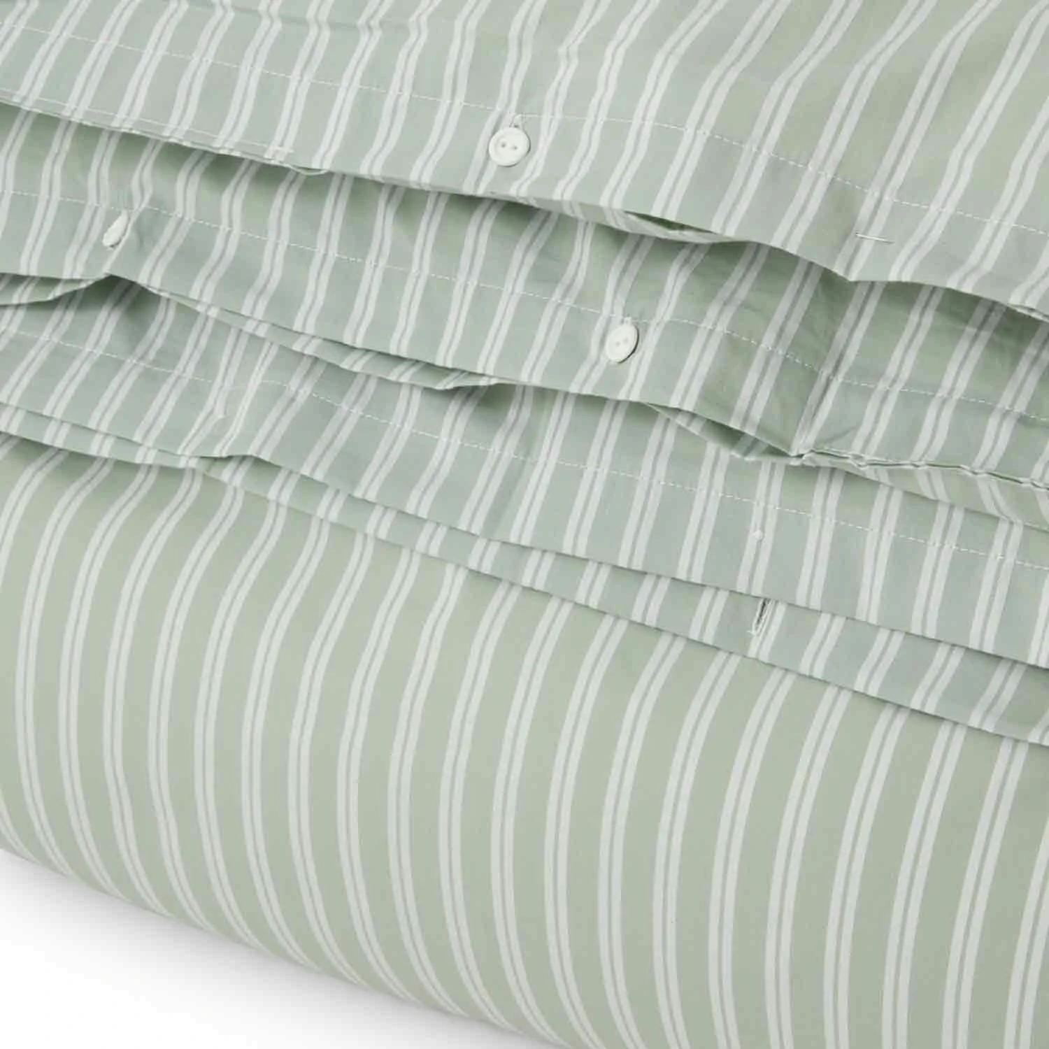 Lexington Striped Cotton Poplin Pussilakana Vihreä/Valkoinen, 220x220 Cm 3 Lexington Striped Cotton Poplin Pussilakana Vihreä/Valkoinen, 220x220 Cm - Image 2