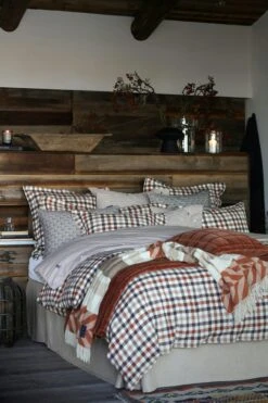 Lexington Checked Cotton Flannel Pussilakana Rust Brown / Valkoinen, 220x220 Cm 9 Lexington Checked Cotton Flannel Pussilakana Rust Brown / Valkoinen, 220x220 Cm -Mille Notty lexington rust brn wht checked cot flnl duvet cover 150x210 7