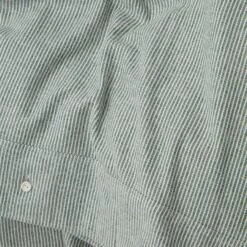 Lexington Striped Cotton Flannel Vuodesetti Vihreä, 220x220 + 50x60 Cm -Mille Notty lexington striped cotton flannel bed set 150x210 gn off wh 2