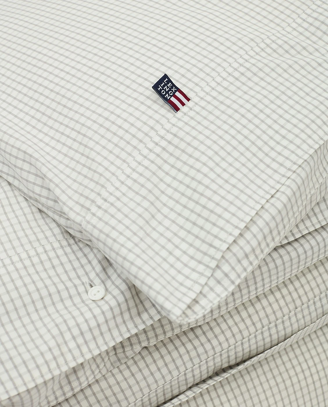 Lexington Checked Cotton Poplin Pussilakana Valkoinen / Harmaa, 150x210 Cm 4 Lexington Checked Cotton Poplin Pussilakana Valkoinen / Harmaa, 150x210 Cm - Image 2