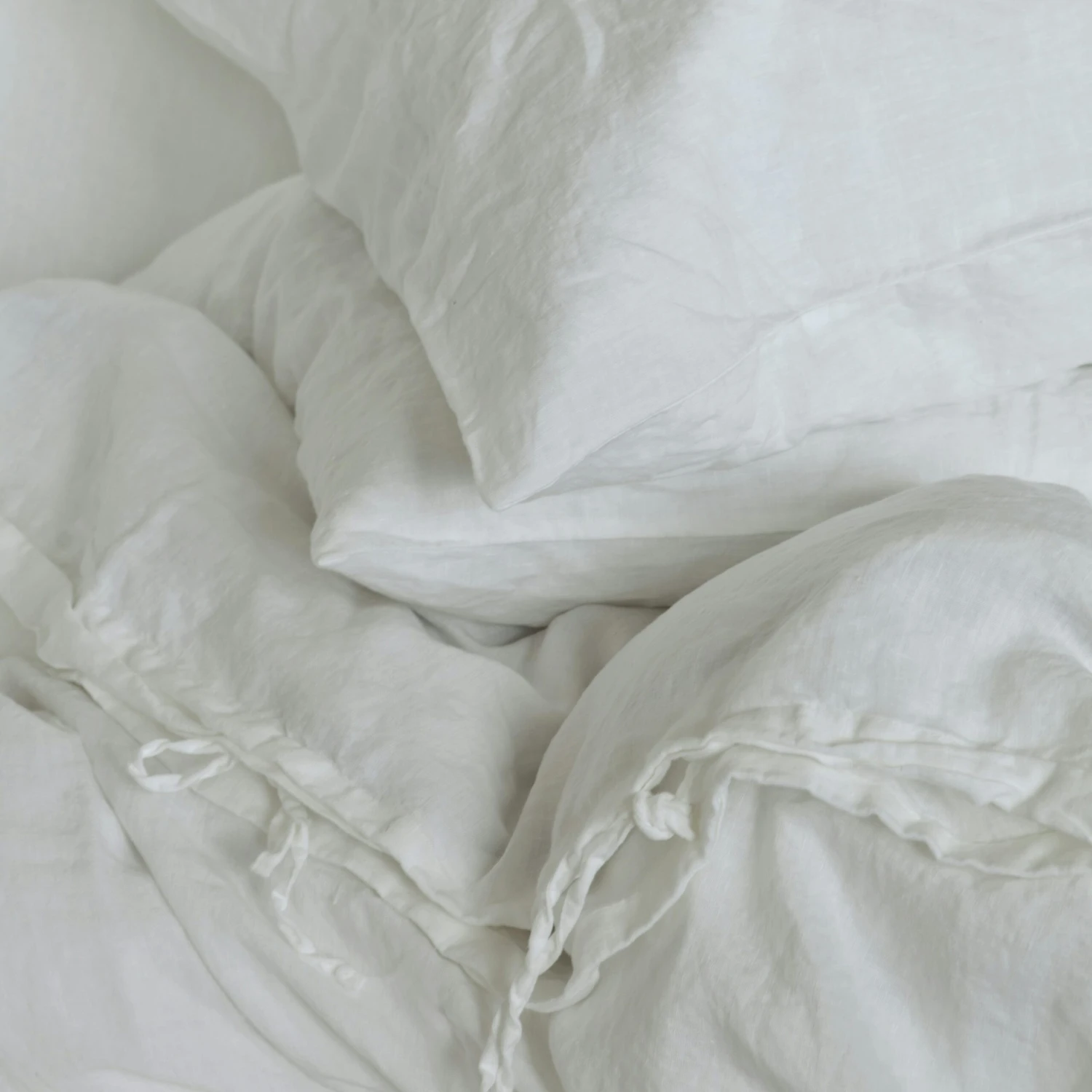 Linen Tyynynpäällinen 65x65 Cm, Valkoinen 6 Linen Tyynynpäällinen 65x65 Cm, Valkoinen - Image 4